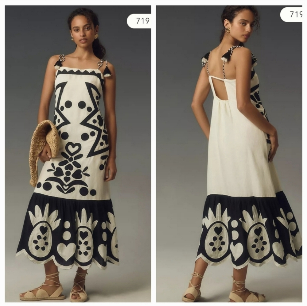 Farm Rio Square Neck Patchwork Maxidress - Picture 2 of 9